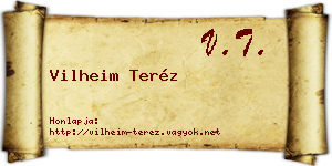 Vilheim Teréz névjegykártya